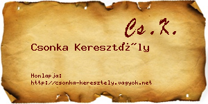 Csonka Keresztély névjegykártya